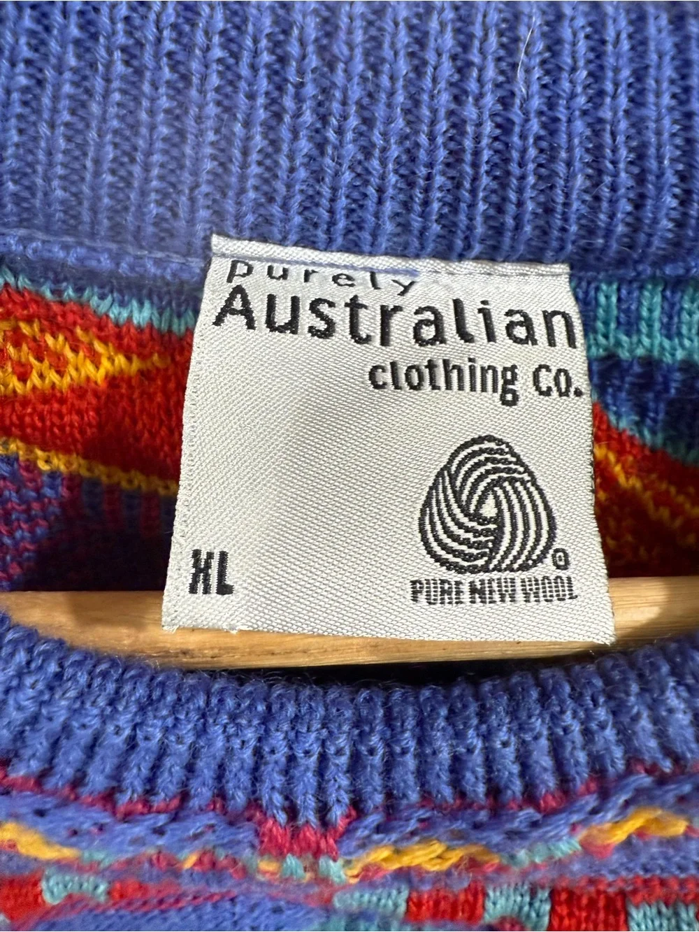 Austin Clothing Co. Multicolor Wave-Stripe Crewneck Sweater - Blue, Red, Yellow
